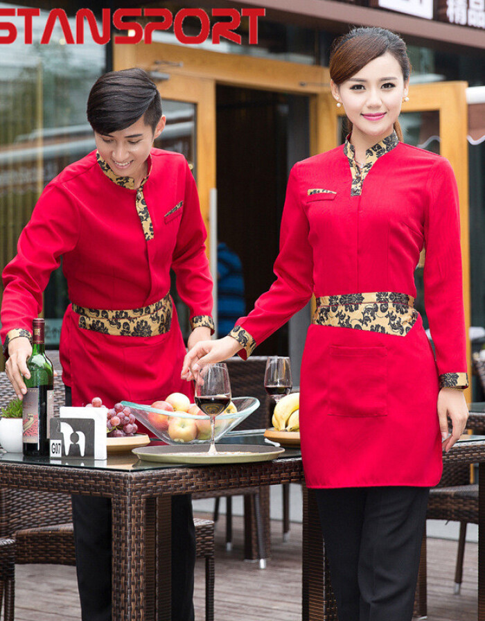STANSPORT 2016新款秋冬餐饮工作服 专业与舒适兼具的服务员着装